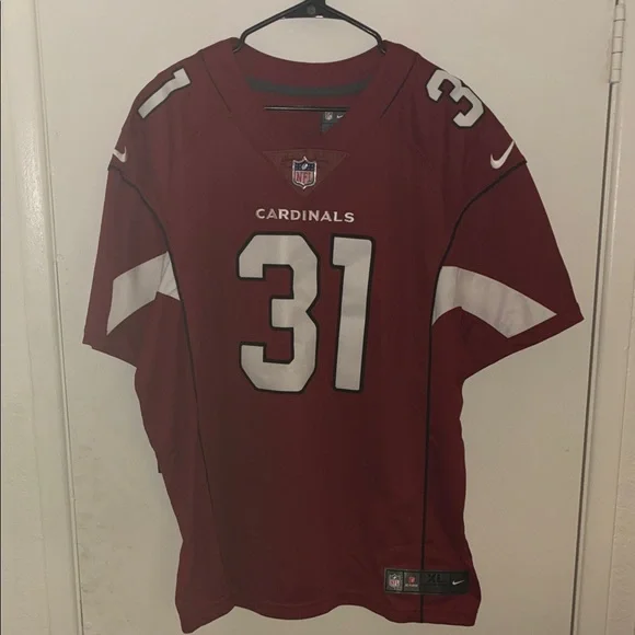 Nike Arizona Cardinals #31 Red and White Men's Jersey - Picture 1 of 9